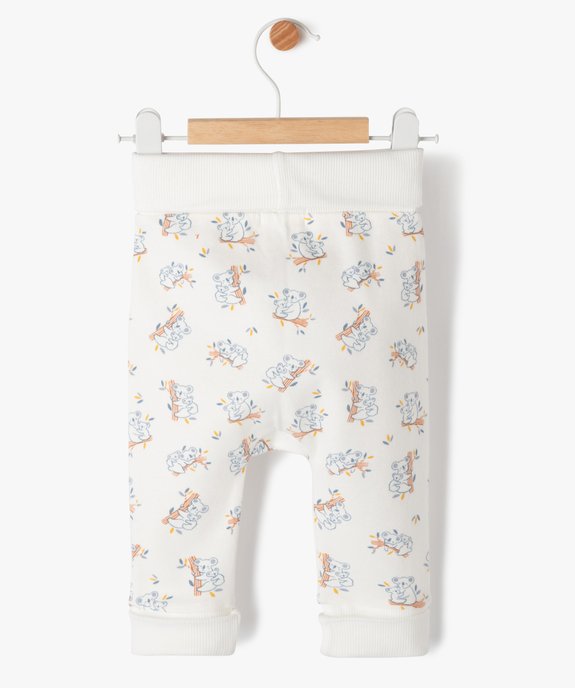 Pantalon évolutif en maille imprimée koalas bébé vue4 - GEMO(BB COUCHE) - GEMO