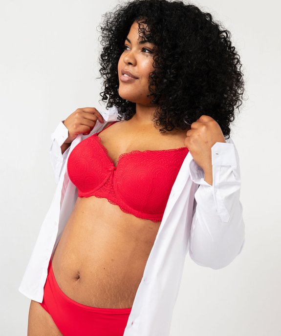 Soutien-gorge emboitant à armatures en dentelle grande taille vue10 - GEMO(HOMWR FEM) - GEMO