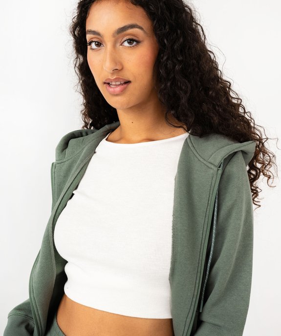 Sweat zippé à capuche femme vue2 - GEMO(FEMME PAP) - GEMO