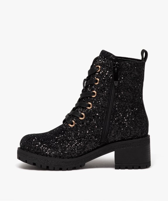 Boots fille à talon carré avec dessus en strass vue3 - GEMO (ENFANT) - GEMO