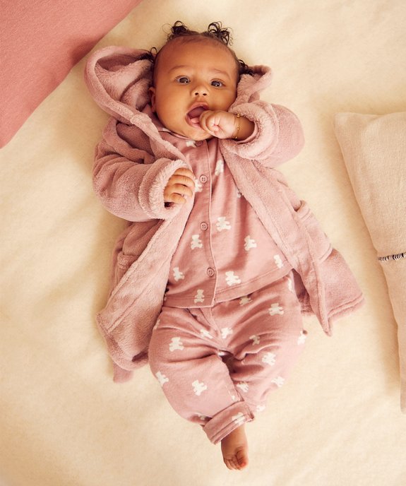 Ensemble pyjama et robe de chambre bébé fille- LuluCastagnette vue6 - LULUCASTAGNETTE - GEMO