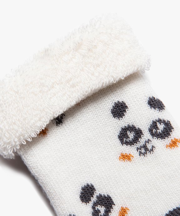 Chaussettes antidérapantes en maille bouclette bébé (lot de 2) vue3 - GEMO 4G BEBE - GEMO