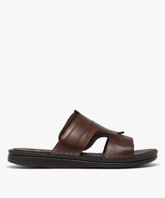 Mules homme causal dessus en cuir ajouré vue1 - GEMO (CASUAL) - GEMO