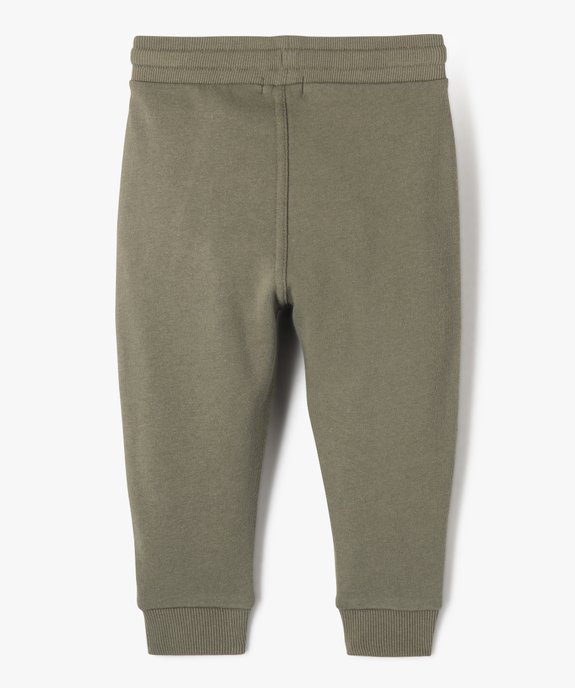 Pantalon de jogging avec ceinture bord-côte bébé garçon vue3 - GEMO 4G BEBE - GEMO