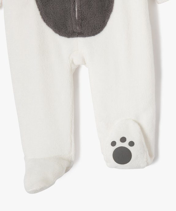 Surpyjama en maille peluche à capuche animée bébé vue2 - GEMO(BB COUCHE) - GEMO