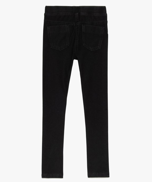 Jegging fille en stretch avec taille élastiquée vue3 - GEMO (ENFANT) - GEMO