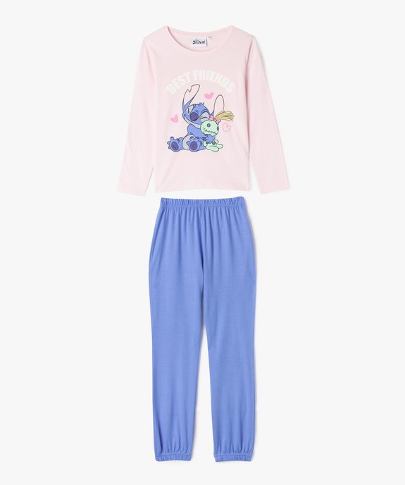 Pyjama bicolore avec motif Stitch fille - Disney vue1 - LILO & STITCH - GEMO