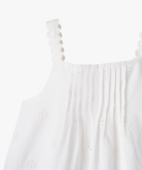 Blouse à bretelles en broderie anglaise fille vue2 - GEMO (ENFANT) - GEMO