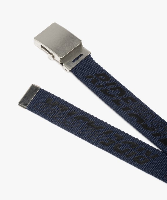 Ceinture garçon en toile avec inscription et boucle style militaire vue2 - GEMO (JUNIOR) - GEMO