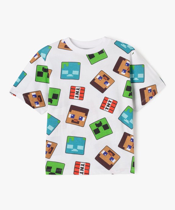 Tee-shirt manches courtes imprimé garçon - Minecraft vue1 - MINECRAFT - GEMO