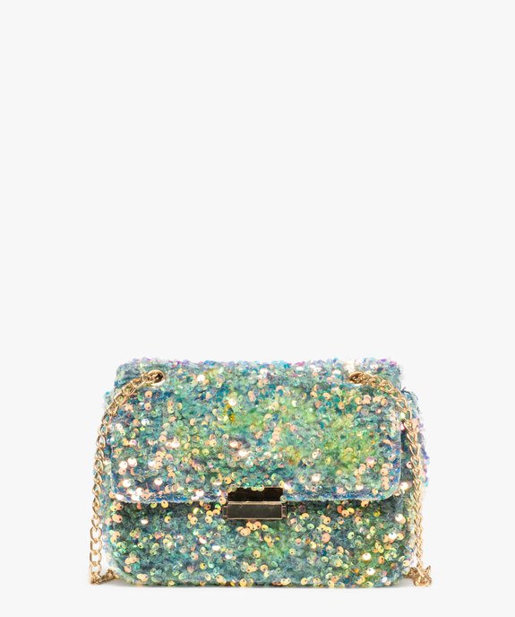  Sac bandoulière en chaine parsemé de sequins irisés femme vue2 - GEMO (ACCESS) - GEMO