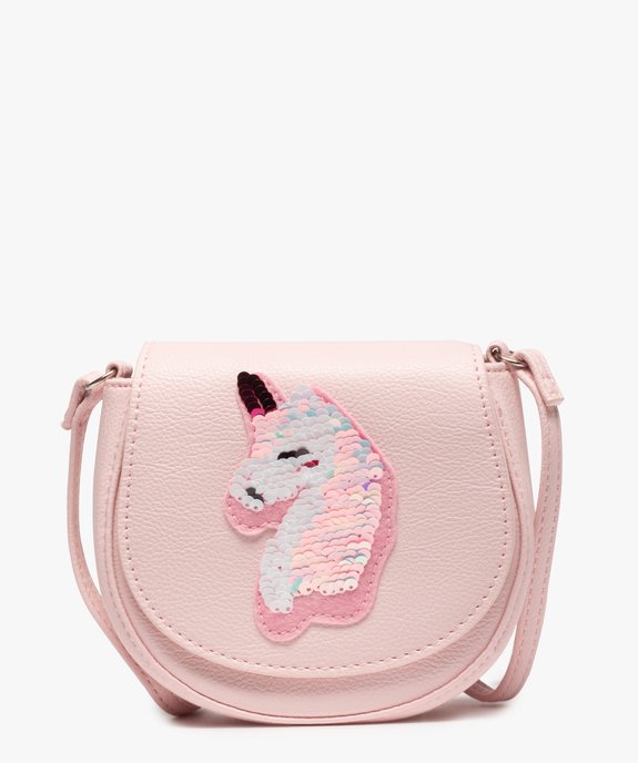 Sac fille avec rabat à motif licorne en sequins réversibles vue2 - GEMO (ENFANT) - GEMO