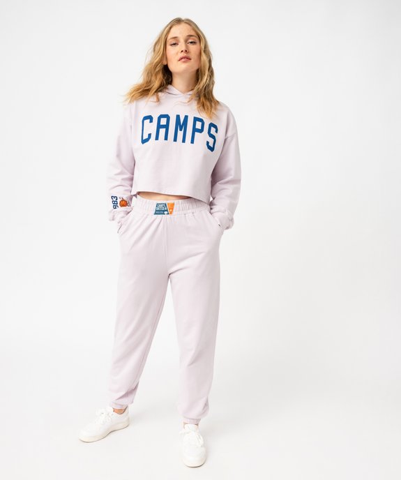 Sweat à capuche court imprimé femme - Camps United vue5 - CAMPS - GEMO