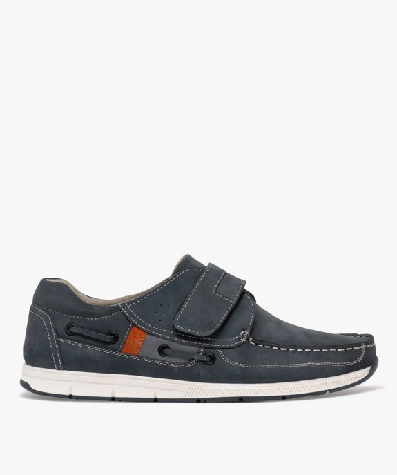 Chaussures bateau homme confort dessus en cuir uni et à scratch vue8 - G'FLEX GEMO FOR GOOD - GEMO