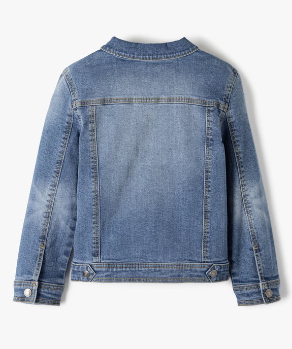 Veste fille en jean extensible vue4 - GEMO (ENFANT) - GEMO