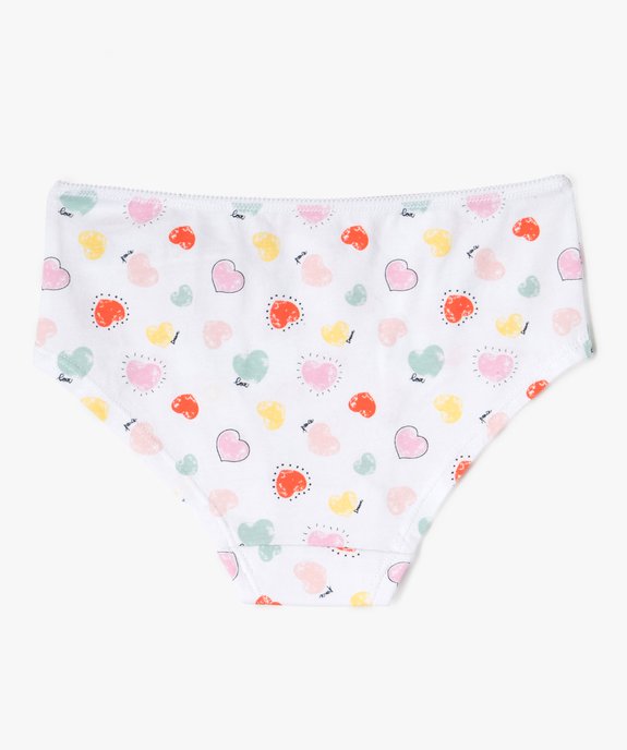 Shorties à motifs girly fille (lot de 3) vue3 - GEMO 4G FILLE - GEMO