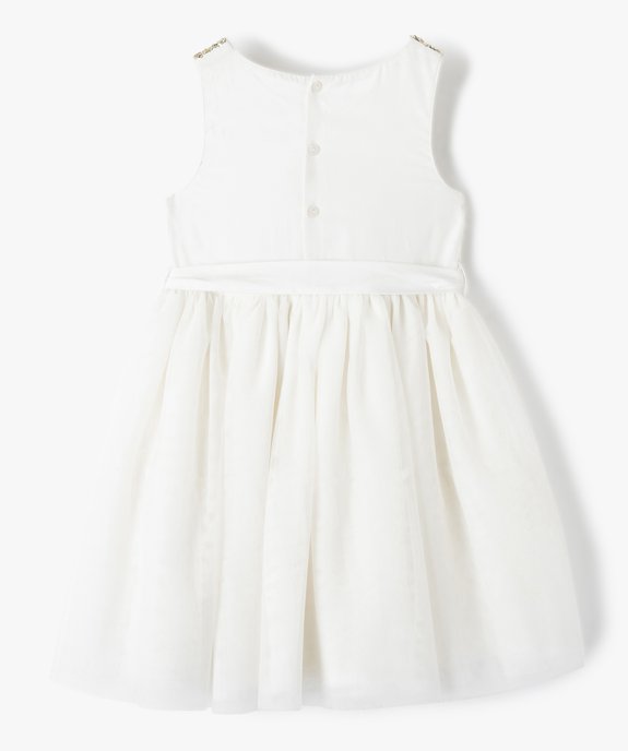 Robe de cérémonie fille en tulle et sequins dorés vue3 - GEMO (ENFANT) - GEMO