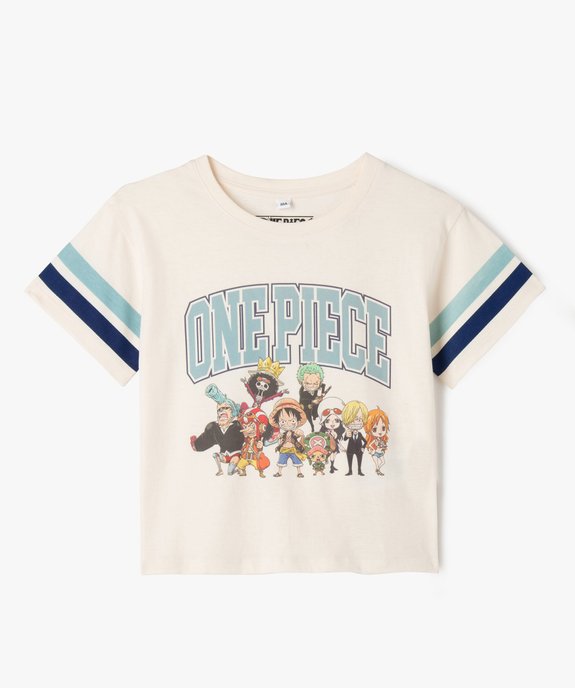 Tee-shirt à manches courtes avec motif manga fille - One Piece vue2 - ONE PIECE - GEMO