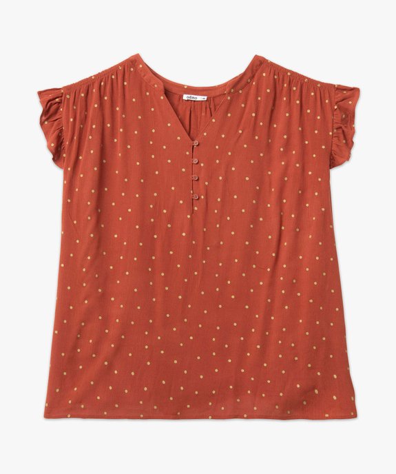 Blouse femme grande taille sans manches à pois dorés vue4 - GEMO (G TAILLE) - GEMO