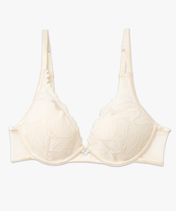 Soutien-gorge corbeille en dentelle avec bonnets coqués vue4 - GEMO(HOMWR FEM) - GEMO