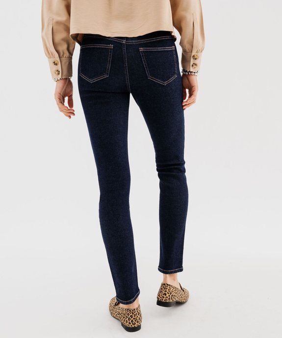 Jean slim taille normale en denim extensible femme vue3 - GEMO(FEMME PAP) - GEMO