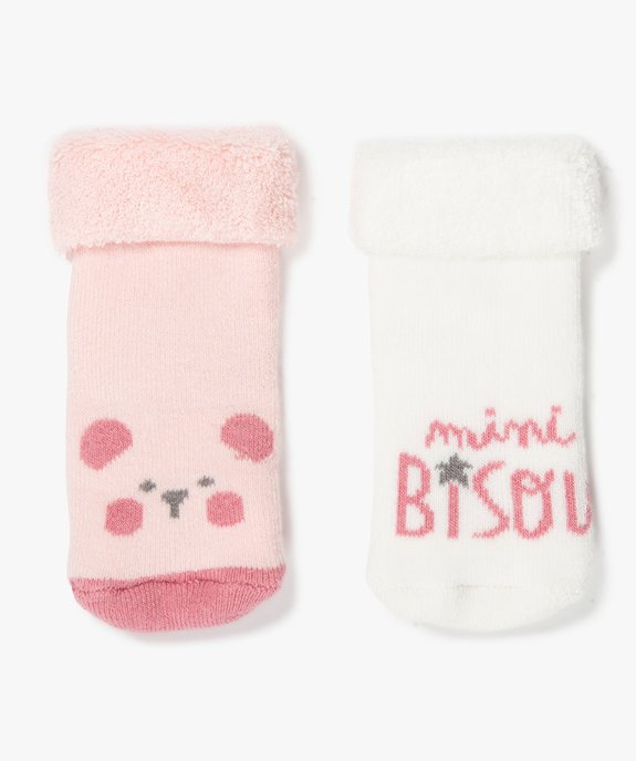 Chaussettes bébé en maille bouclette (lot de 2)  vue1 - GEMO 4G BEBE - GEMO