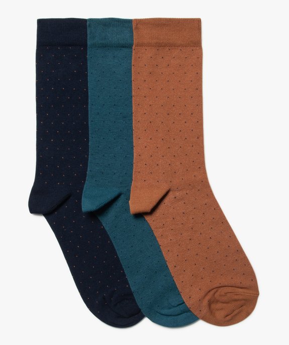 Chaussettes à motifs pois homme (lot de 3) vue1 - GEMO(HOMWR HOM) - GEMO