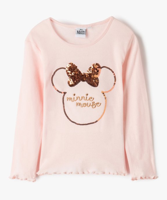 Tee-shirt fille avec motifs Minnie en sequins - Disney vue1 - MINNIE - GEMO