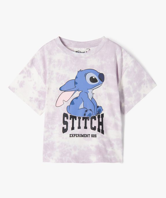 Tee-shirt à manches courtes avec motif Stitch fille - Disney vue1 - LILO & STITCH - GEMO