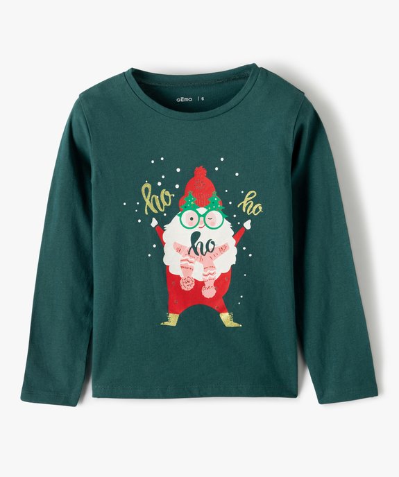 Tee-shirt de Noël fille à manches longues et paillettes vue2 - GEMO (ENFANT) - GEMO