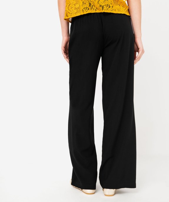 Pantalon large et fluide à taille haute femme vue3 - GEMO 4G FEMME - GEMO