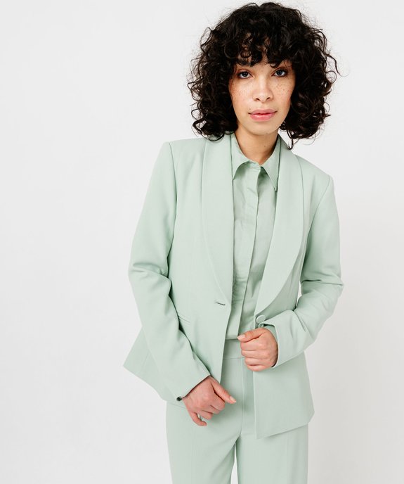 Veste de tailleur 1 bouton femme vue1 - GEMO(FEMME PAP) - GEMO