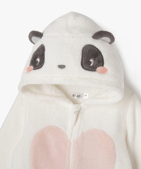 Surpyjama à capuche en maille peluche motif panda bébé vue3 - GEMO(BB COUCHE) - GEMO