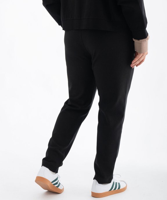 Pantalon femme grande taille carotte texturé à taille élastiquée vue5 - GEMO 4G GT - GEMO