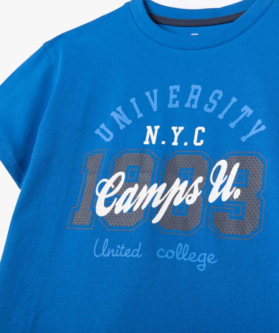 Tee-shirt fille à manches courtes avec inscription  –  Camps United vue3 - CAMPS UNITED - GEMO