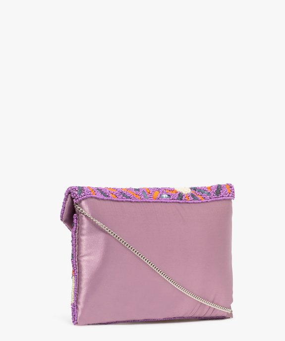 Sac pochette en perles à bandoulière chaine femme vue4 - GEMO (ACCESS) - GEMO