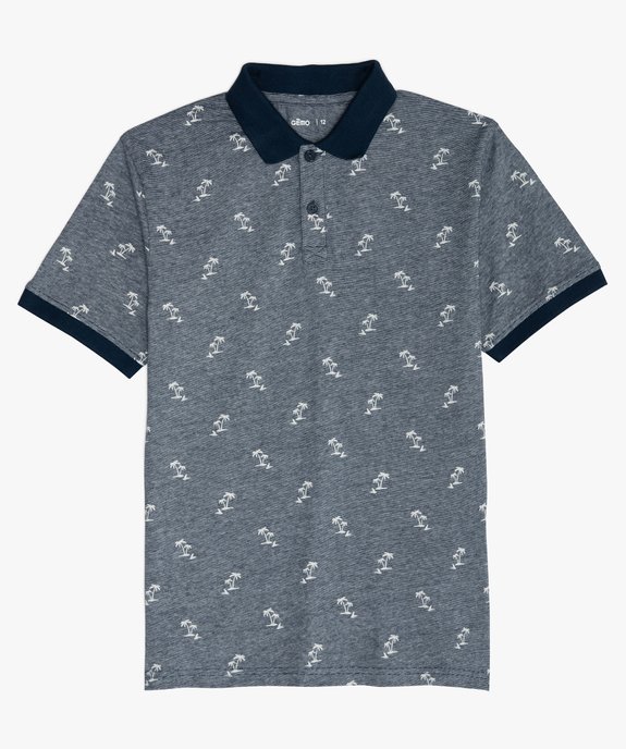 Polo garçon à motif tropical vue1 - GEMO (ENFANT) - GEMO