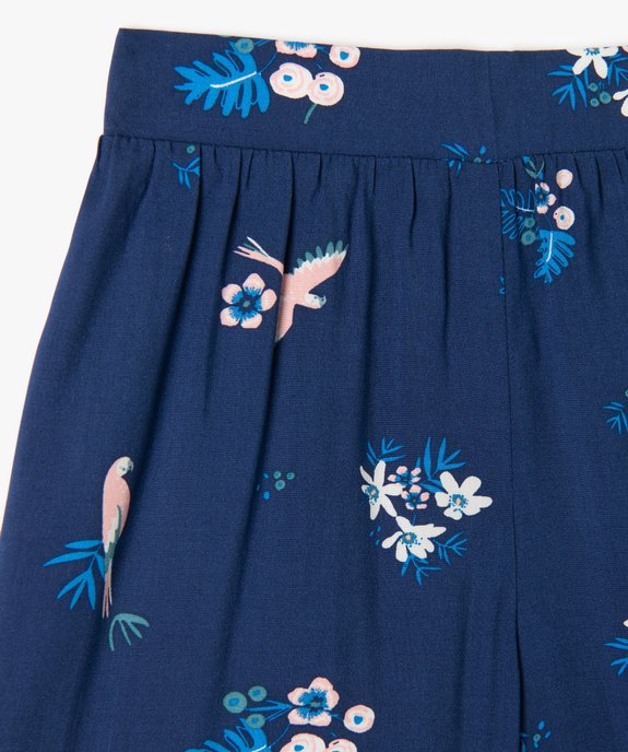 Short fille fluide et ample à motif tropical vue2 - GEMO (ENFANT) - GEMO