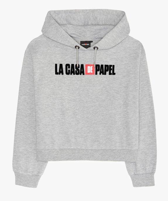 Sweat fille large et court à capuche - La Casa de Papel vue1 - CASADEPAPEL - GEMO