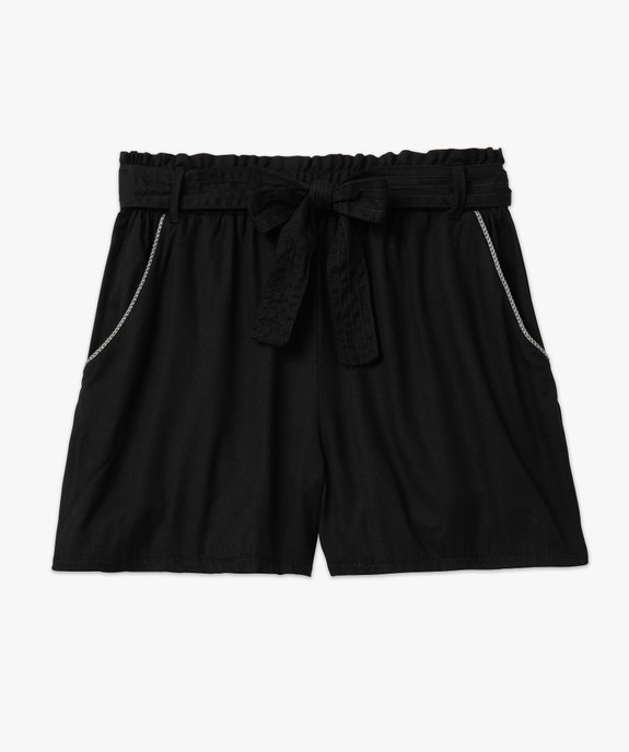 Short en viscose avec détails scintillants femme vue4 - GEMO(FEMME PAP) - GEMO