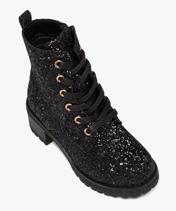 Boots fille à talon carré avec dessus en strass vue5 - GEMO (ENFANT) - GEMO