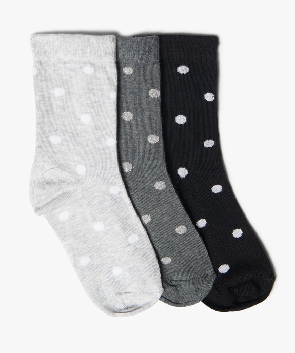 Chaussettes hautes à pois fille (lot de 3) vue1 - GEMO (ENFANT) - GEMO