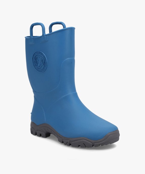 Bottes de pluie garçon unies à anses - Boatilus vue2 - BOATILUS - GEMO