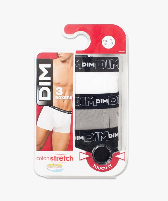 Boxer homme en coton stretch - Dim (lot de 3) vue2 - DIM - GEMO