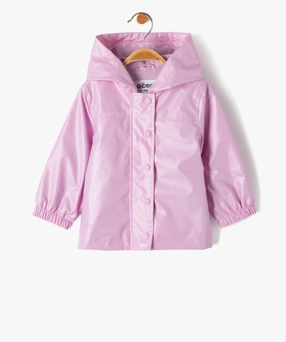 Imperméable bébé fille irisé à capuche  vue1 - GEMO(BEBE DEBT) - GEMO