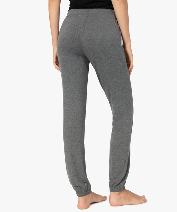 Pantalon de pyjama en maille fine avec bas resserré femme vue3 - GEMO 4G FEMME - GEMO