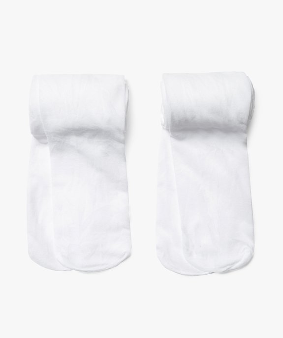 Collants bébé fille semi-opaque (lot de 2) vue2 - GEMO(BEBE DEBT) - GEMO