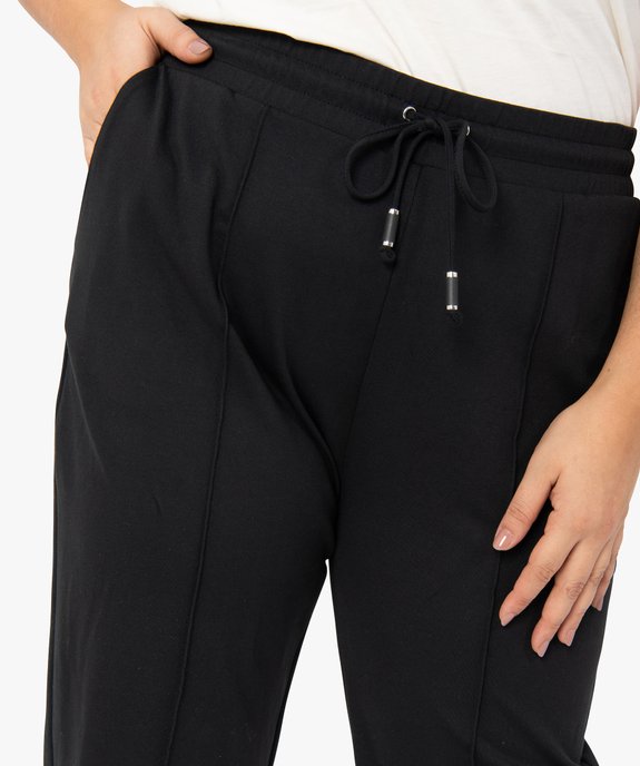 Pantalon femme grande taille avec couture sur l’avant  vue2 - GEMO (G TAILLE) - GEMO