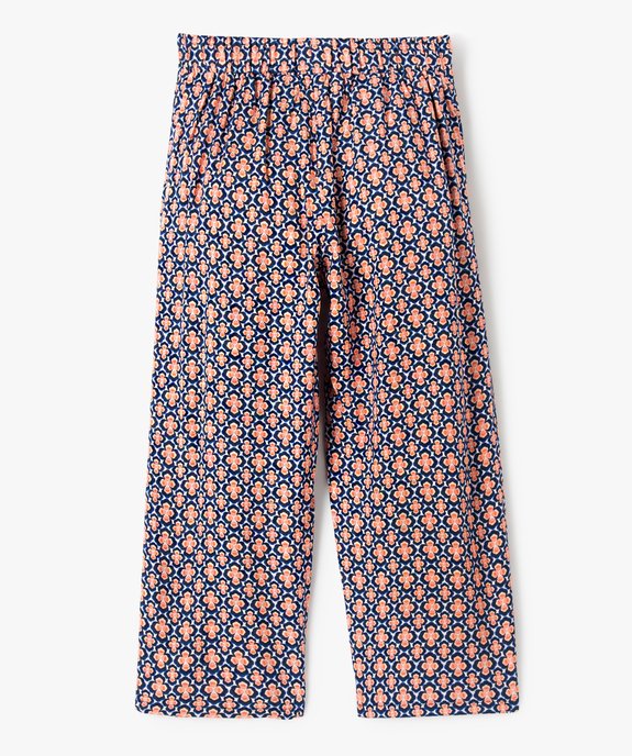 Pantalon fille large et fluide à motifs vue3 - GEMO (ENFANT) - GEMO