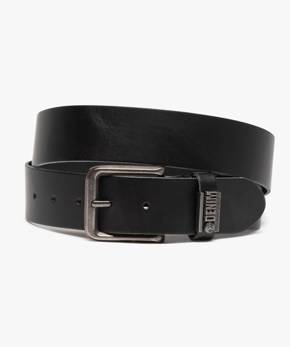 Ceinture en cuir à grosse boucle en métal vieilli homme vue1 - GEMO (ACCESS) - GEMO